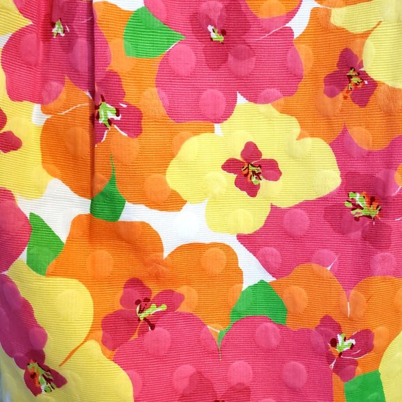 Lilly Pulitzer Strapless Floral Dress - Vibrant Pink, Orange, Yellow - Picture 5 of 14